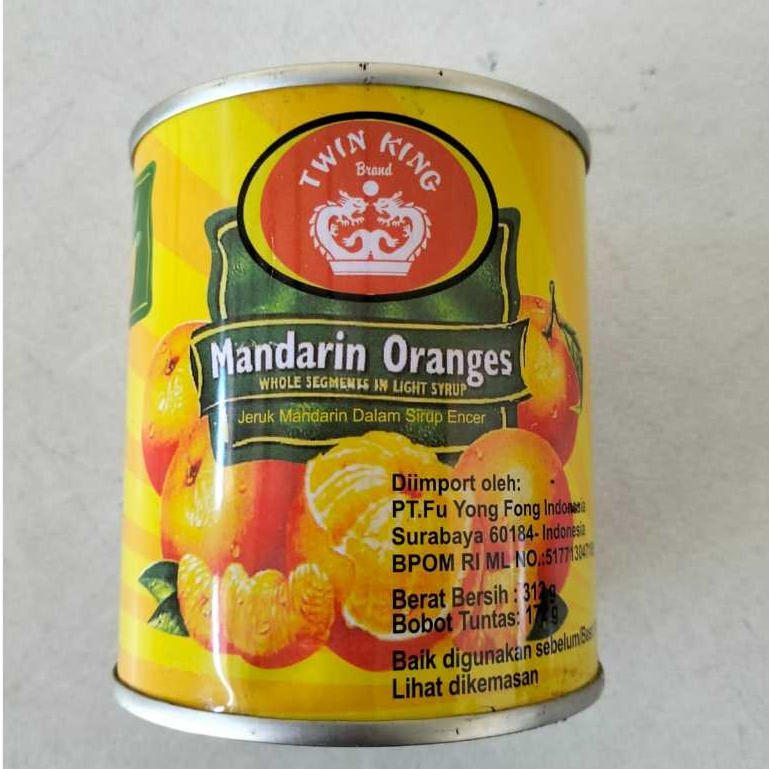 

TWIN KING JERUK MANDARIN KALENG 312 GR