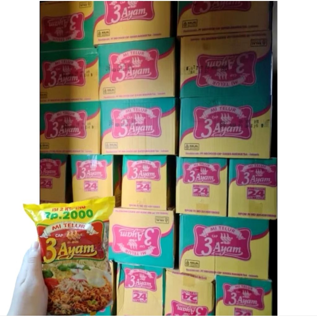 

(Karton) Mie Telur Cap 3 Ayam Isi 24 Pcs