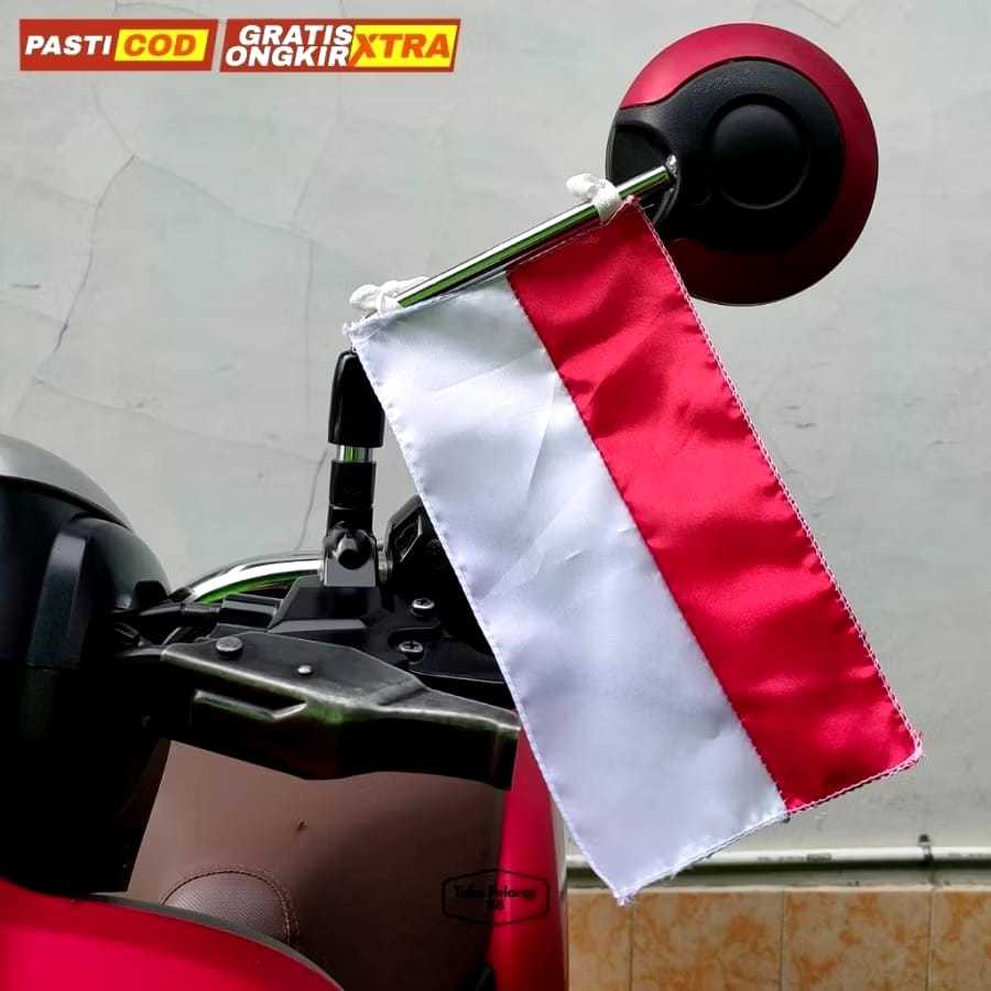 Bendera Spion / Bendera Merah Putih Ukuran MOTOR / Bendera Mobil