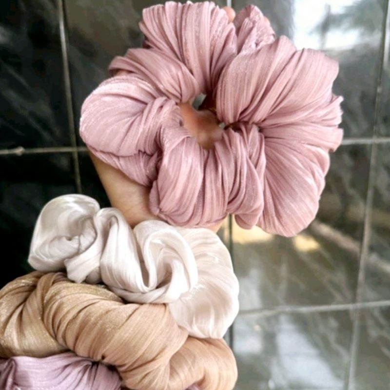 IKAT RAMBUT SCRUNCHIE SHIMER - CEPOL RAMBUT SHIMMER