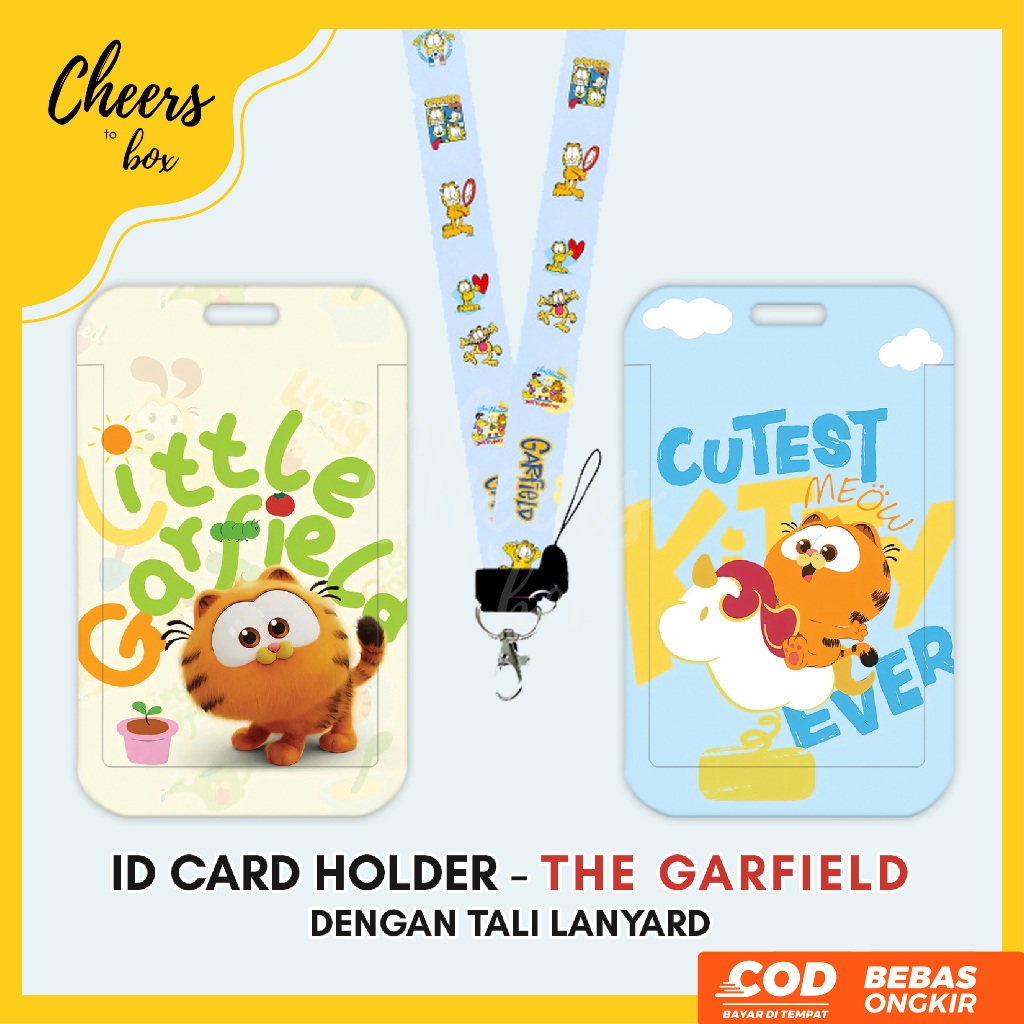 

[N004] THE GARFIELD MOVIE / Name Tag ID Card Holder dengan Tali Lanyard