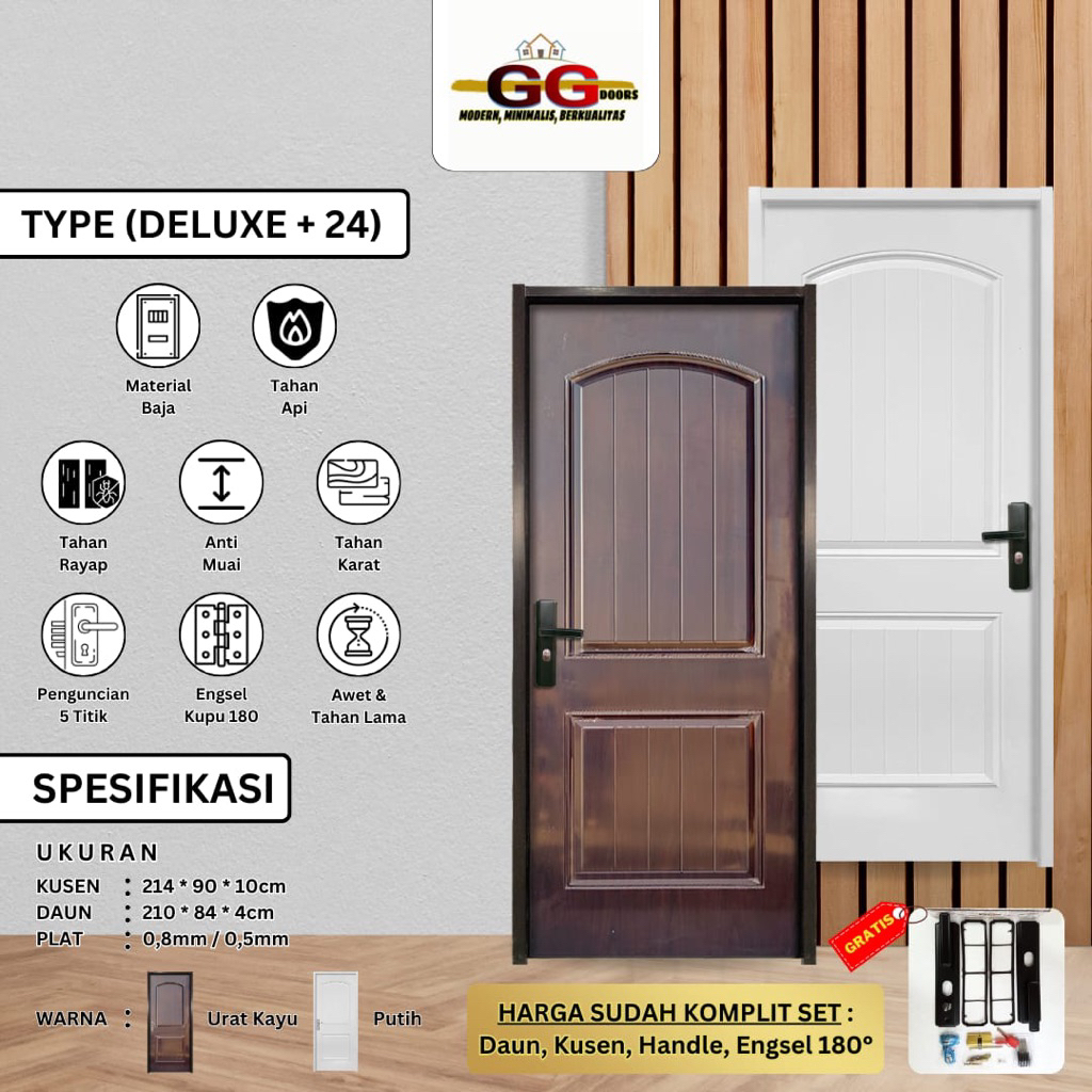 Pintu Baja merek GG DOORS type Deluxe 24