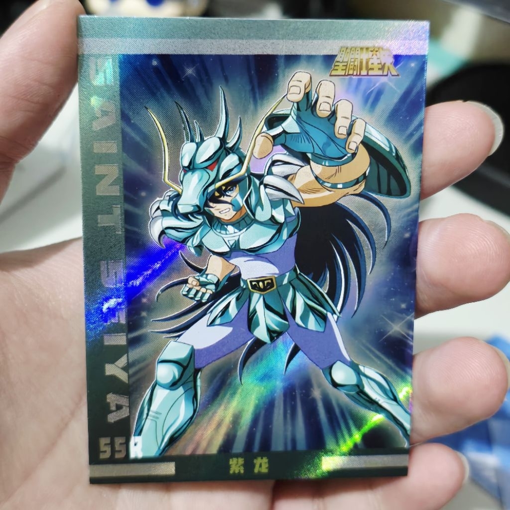 Dragon Shiryu Kartu TCG CCG Saint Seiya Collectible SSR Tebal Card Hologram
