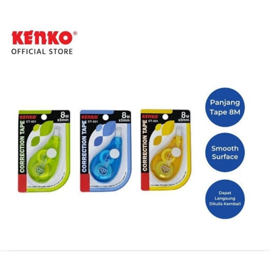 

[BOX ISI 12] CORRECTION TAPE KENKO CT-831 8m x 5mm