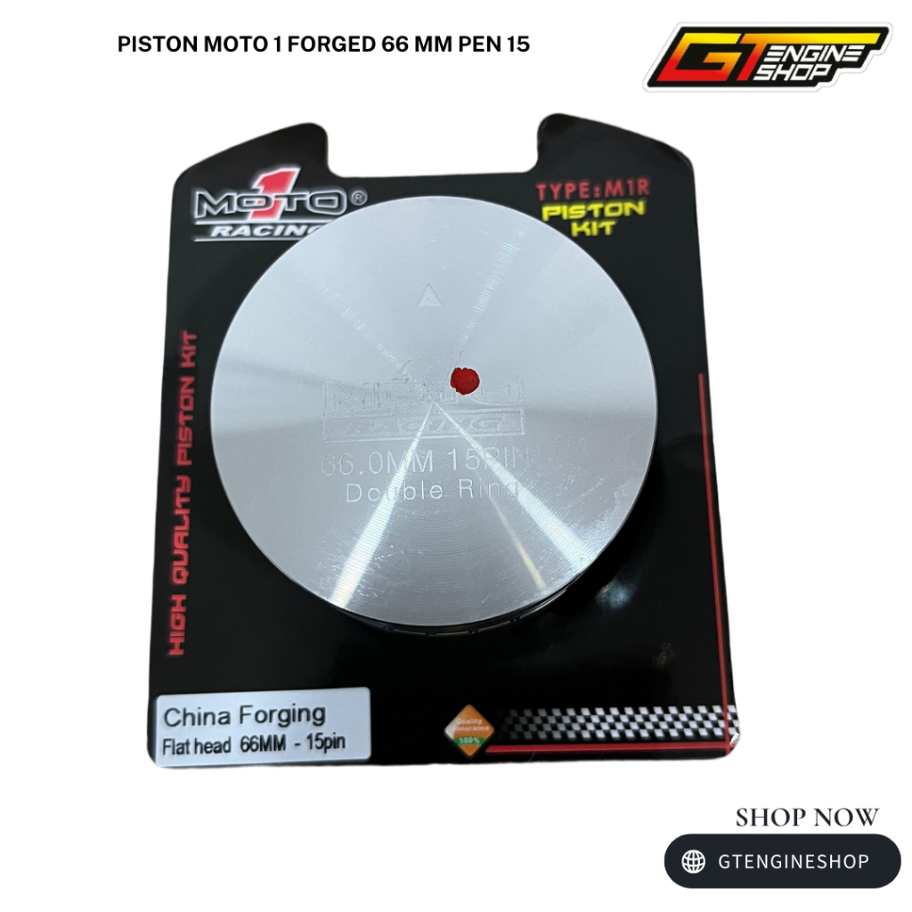 PISTON 66 PEN 15 PIN 15 MOTO1 RACING FORGED SEHER 66 PEN 15 PIN 15 MOTO1 RACING BAHAN FORGED