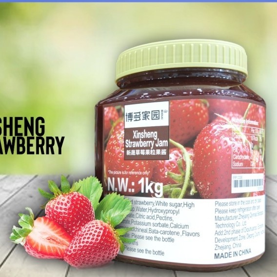 

Xinsheng Premium Boduo Strawberry Flavored Jam - 1kg - Selai Stroberi Selai