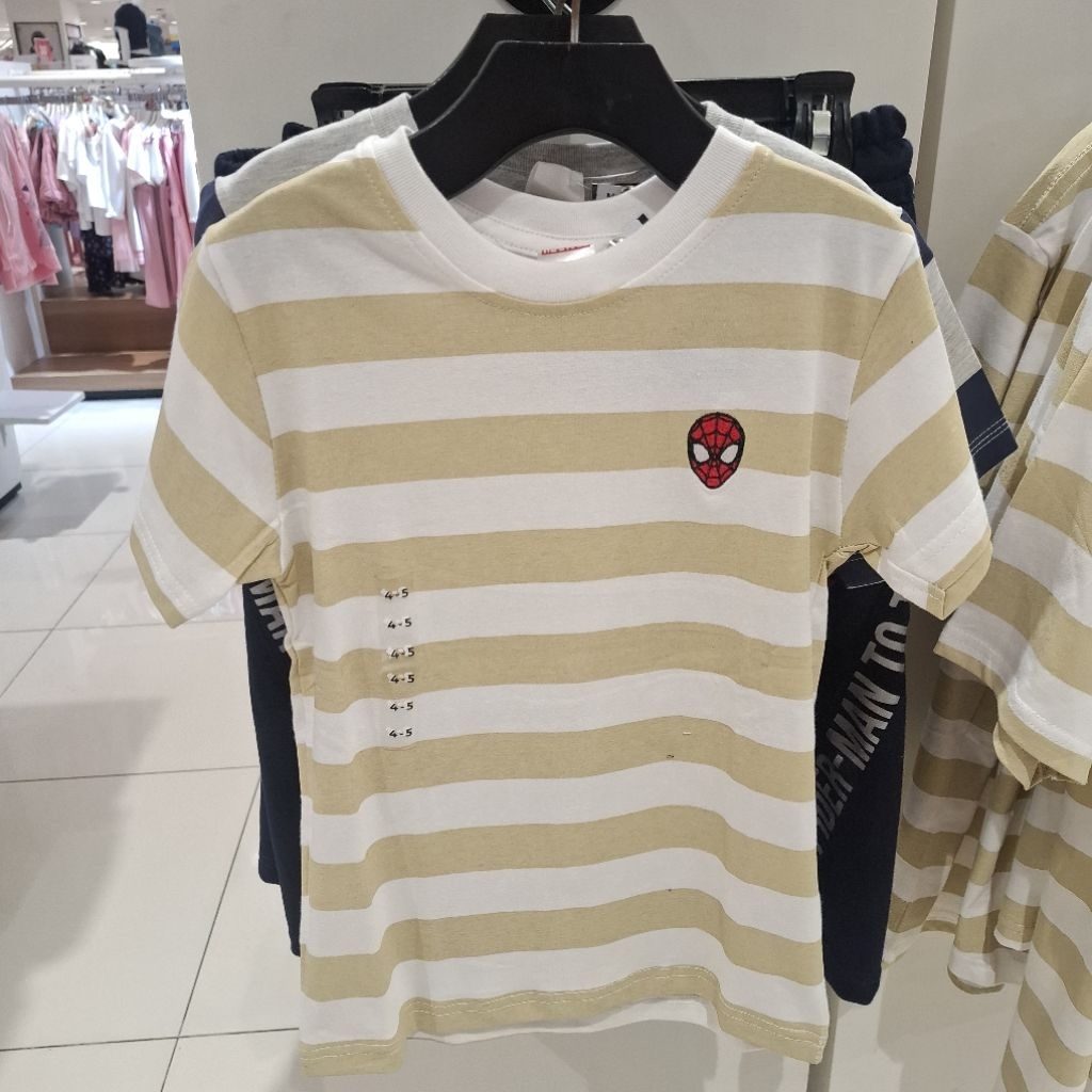 Marvel x Nevada Baju Pakaian Anak Laki Laki Kaos T shirt Print Motif Spiderman