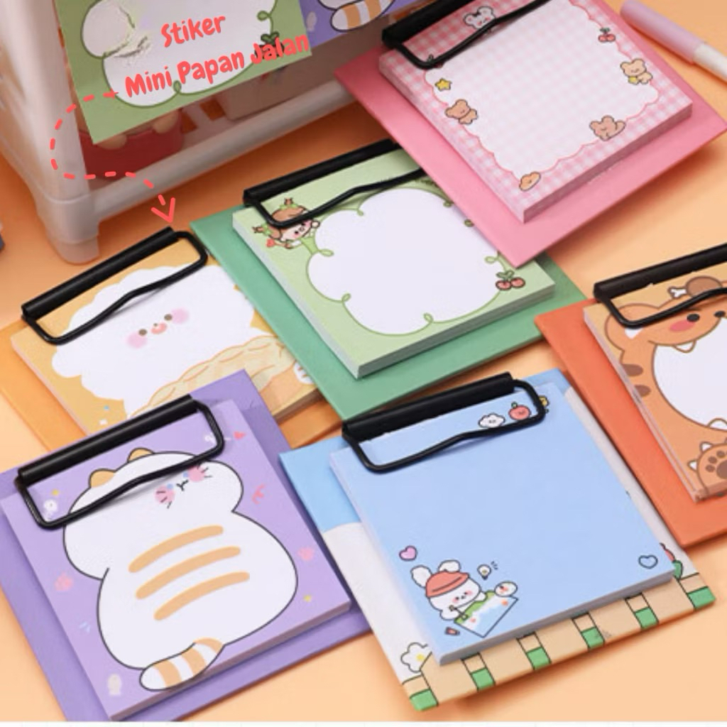 

[Ready] DStore Stick Note Free Clipboard Lucu Karakter Berwarna Memo Pad Sticky Notes Free