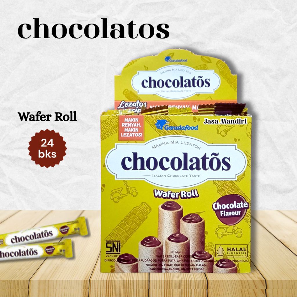 

Chocolatos Wafer Roll isi 24 pcs