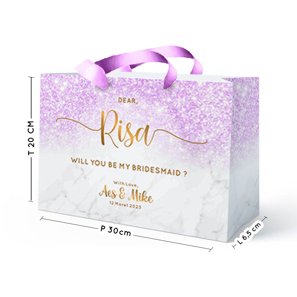 

Sliding bag BC Paperbag | Uk. 30 x 20 x 6.5 | Kertas BC150 gsm | Free Penamaan