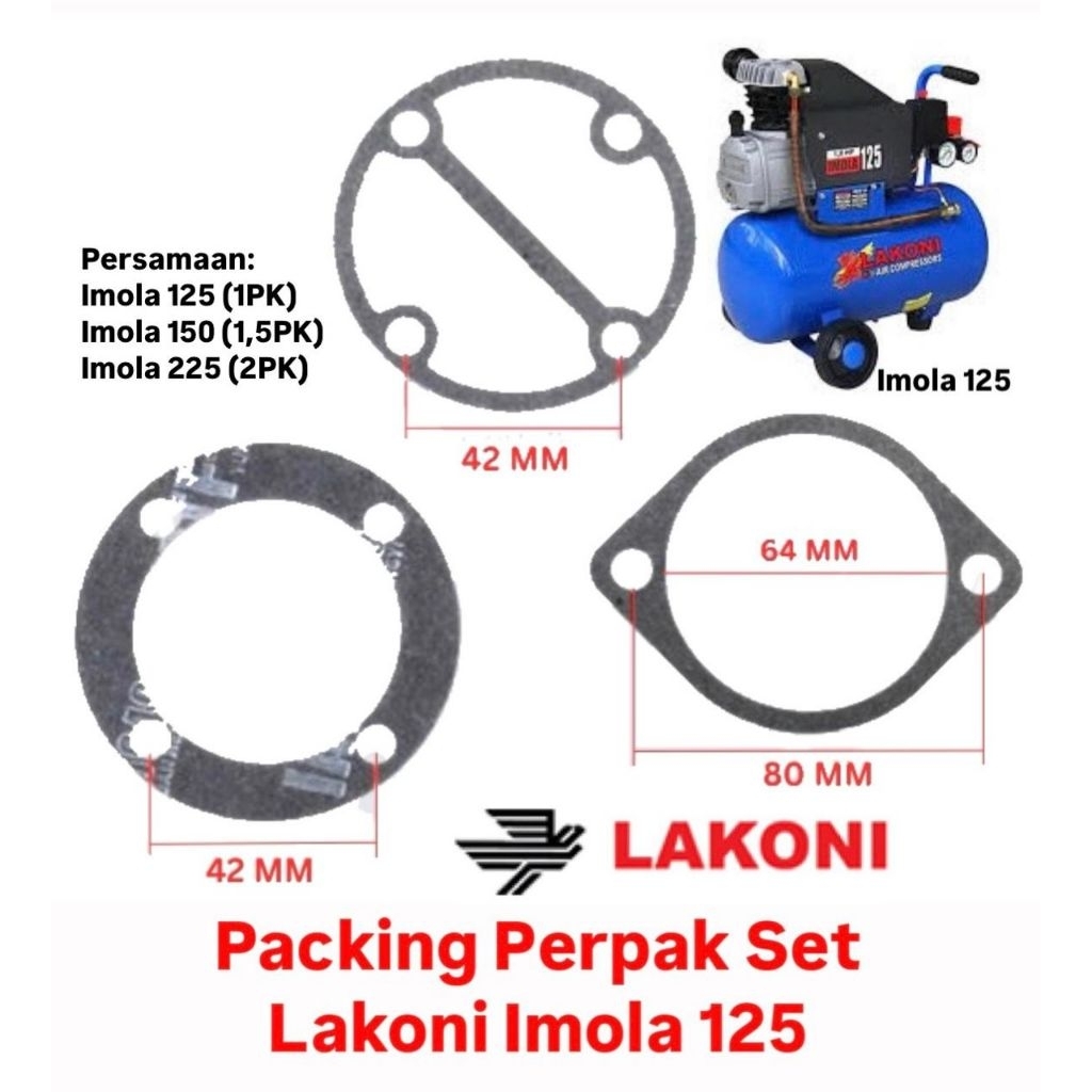 Paking Packing Perpak Set Kompresor OLI Lakoni Imola125 Imola150 Imola225