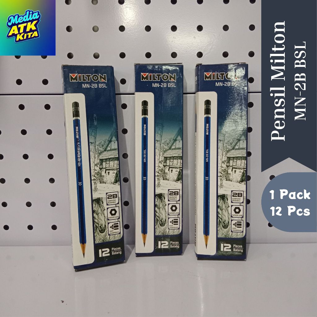 

Pensil Milton MN-2B BSL Hitam 1 Pack (12 Pcs)