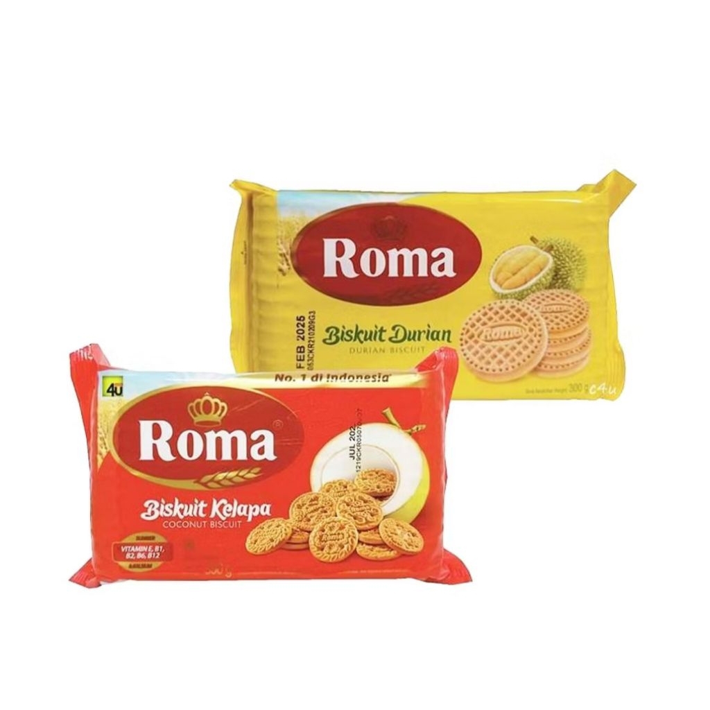 

Biskuit Roma kelapa / biskuit Roma duren / biskuit rasa durian 300g