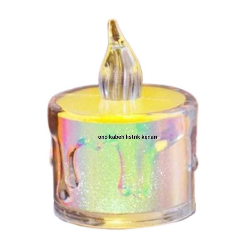 Lampu Lilin Rainbow Elektrik / Lilin Dekorasi Rainbow / Lilin LED Mini / Lampu Dekorasi Hadiah Ulang
