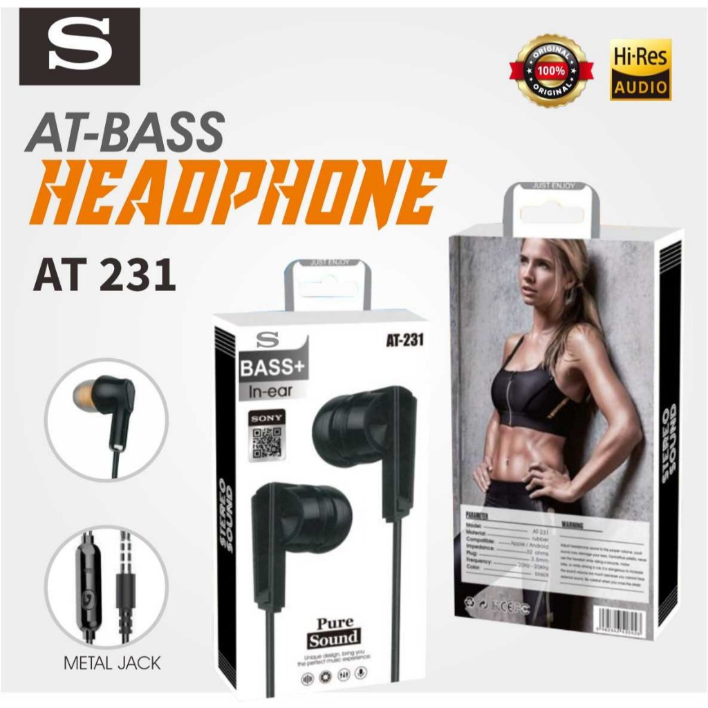 MDR AT231 / AT-231 Handset / Headset H/F / HiFi Handsfree Earphone Series MDR. AT-231 by NEXGEN + Mi