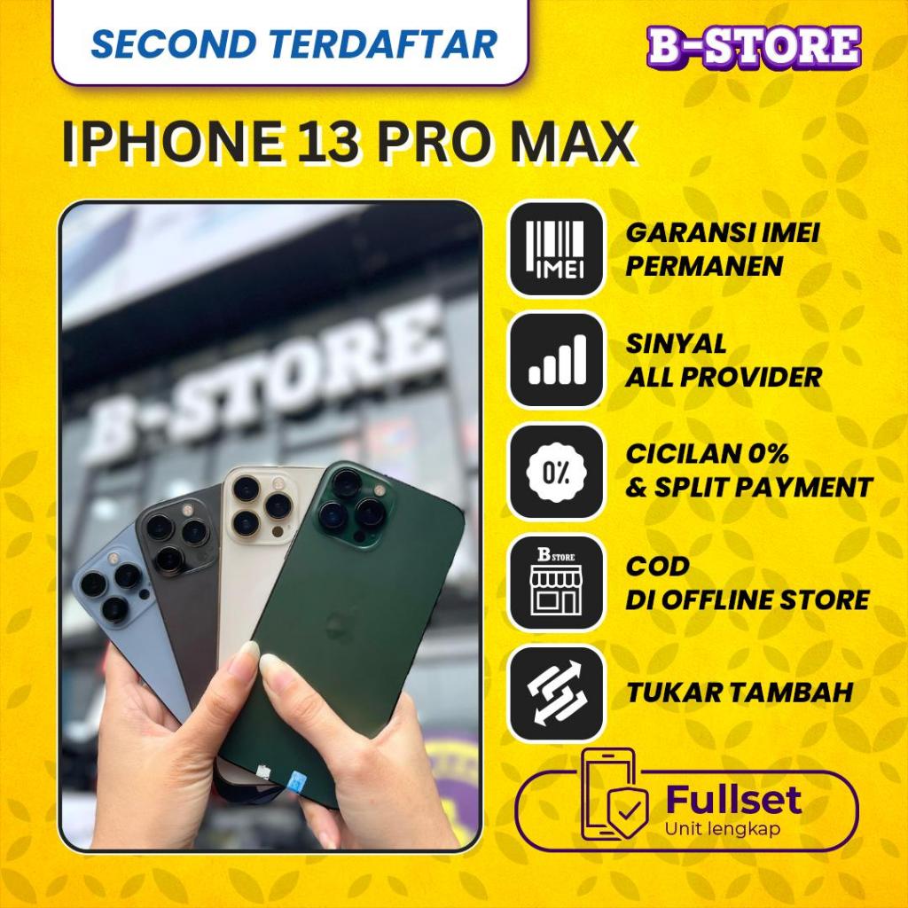 Apple iPhone 13 PRO MAX 256GB - Fullset - 256 GB - Second Terdaftar