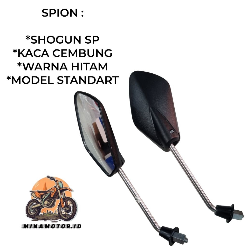 TAKA Spion Motor Shogun SP New 125 Hitam Cembung Sparepart Aksesoris Variasi Sukucadang Motor