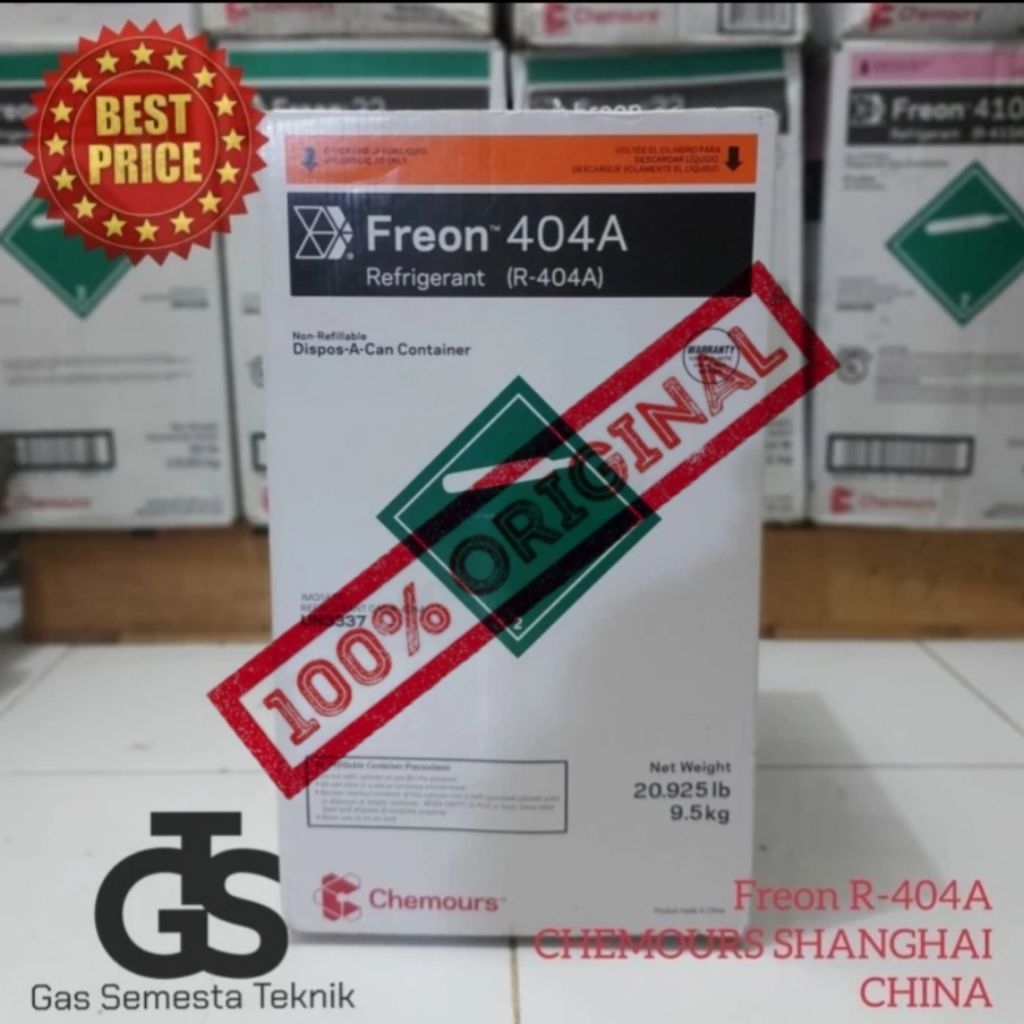 FREON R404A CHEMOURS SHANGHAI CHINA ORIGINAL | FREON R 404A | R 404 | R404 SHANGHAI