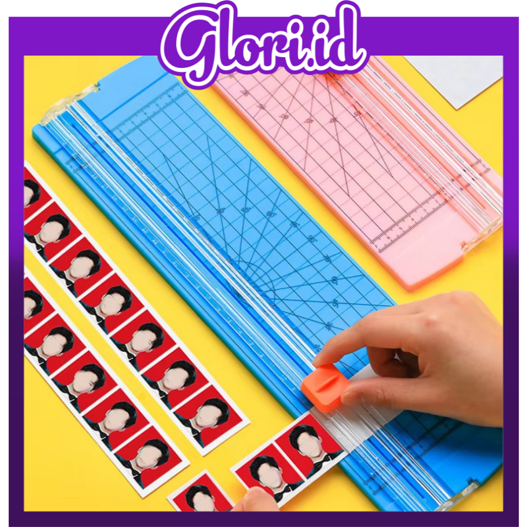 

GLORI.ID Pemangkas Kertas Portabel Pemotong Kertas Plastik Pemotong Kertas Kantor Ukuran A4 Dengan 5 Pisau R1252