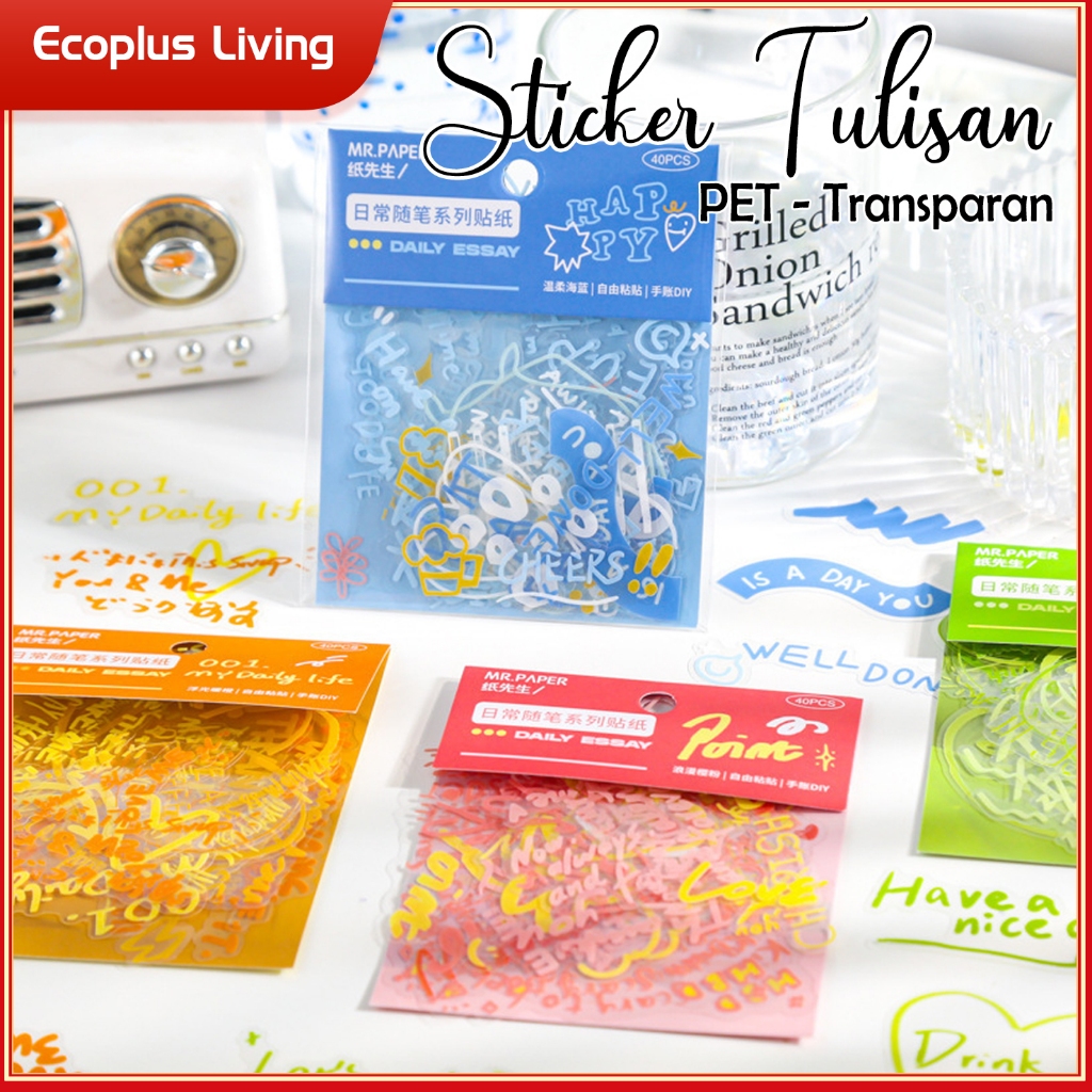

Sticker Transparent Greeting Tranparan stiker Tulisan Ucapan DIY Decoration Dekorasi Ultah Selamat