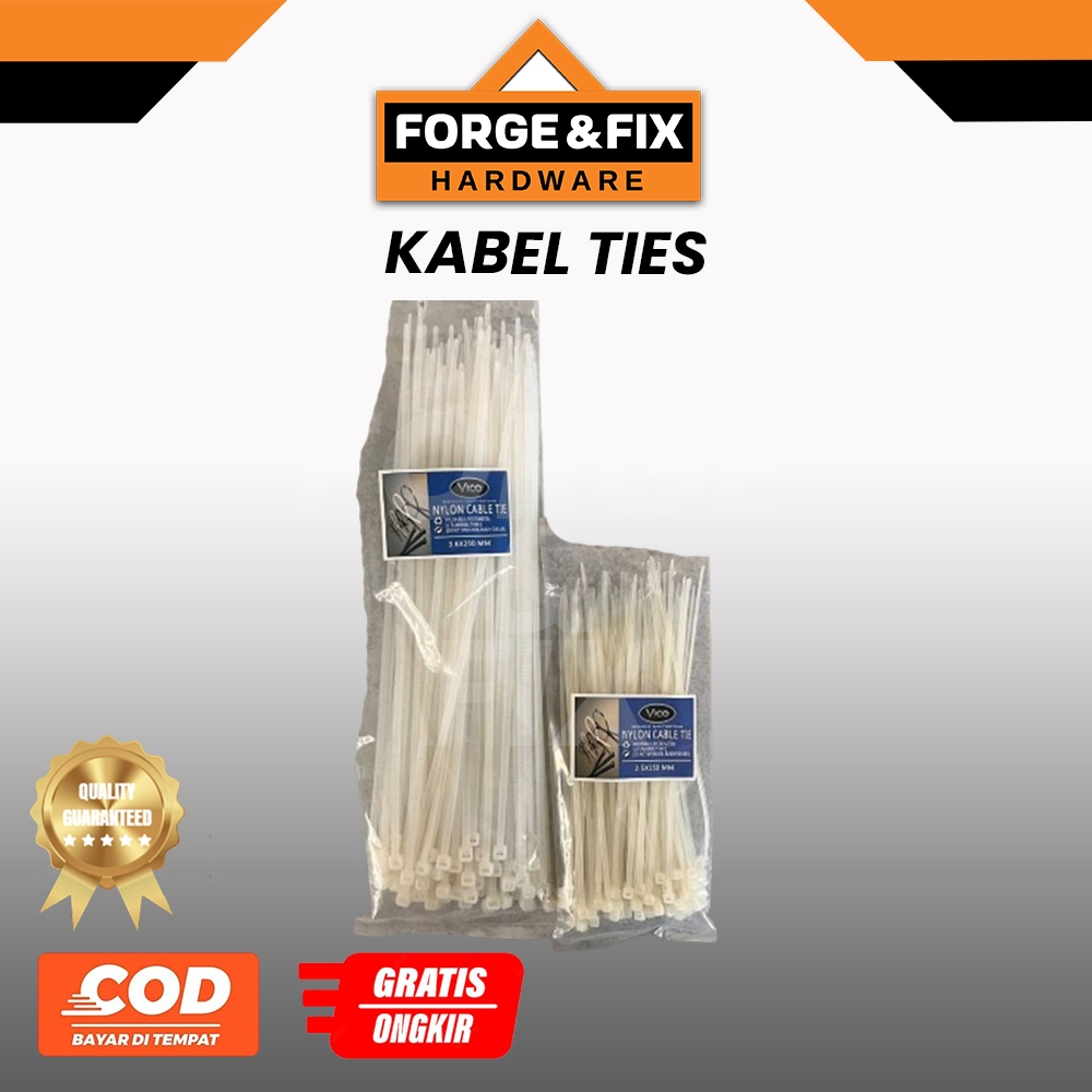 

[100PCS] Kabel Ties Tis Putih / Hitam 100 150 200 250 300 MM