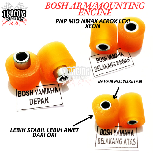 Bosh Arm Mounting Karet PU PNP Yamaha MioX Ride Xeon Fino Nouvo Nmax Old New Aerox Xeon Lexi