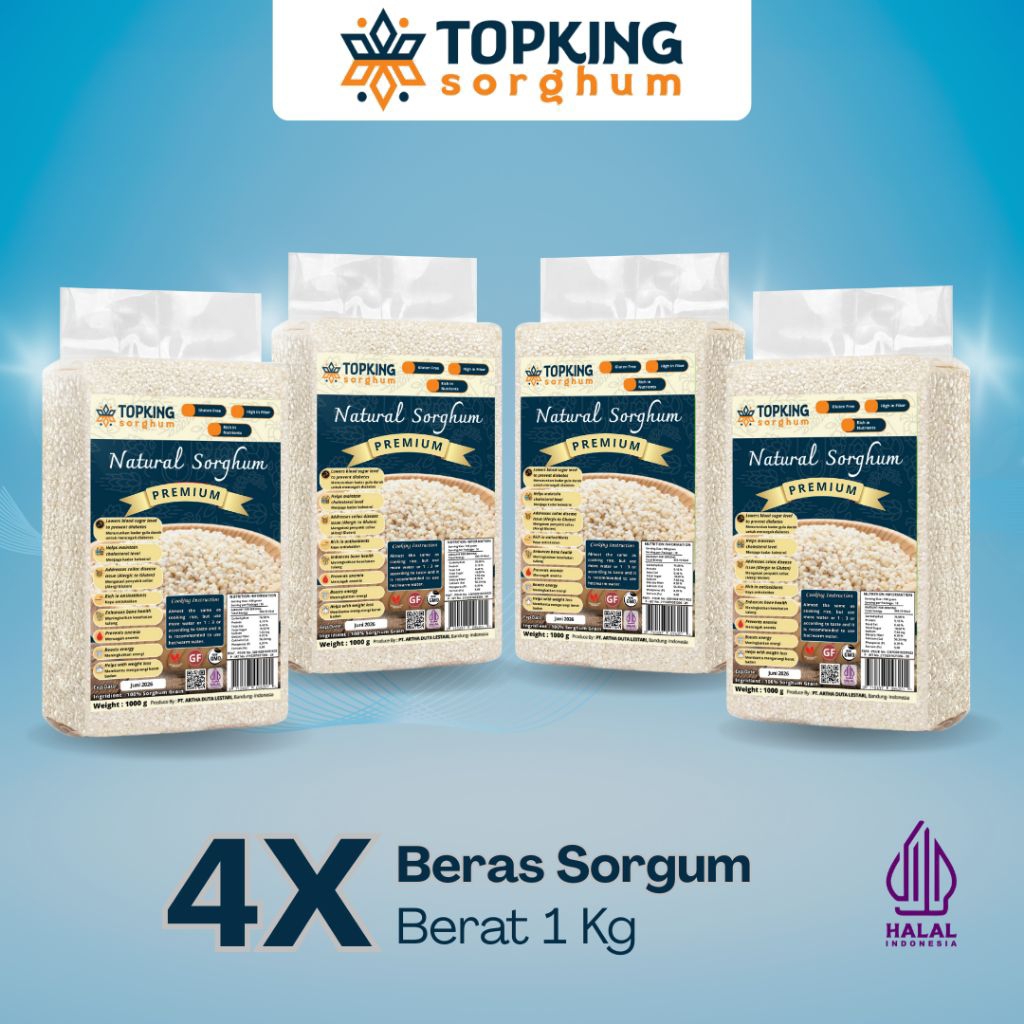 

Topking Sorghum Beras Sorghum 4 Pcs Vacum 1 Kg - Sorghum Rice Premium