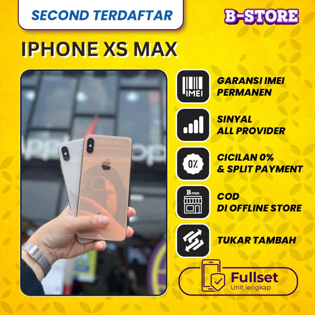 Apple iPhone XS MAX 512GB - Fullset - 512 GB - Second Terdaftar
