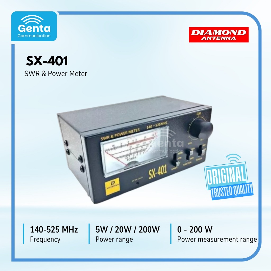 SWR & POWER METER DIAMOND SX-401 SX 401 SX401 140-525MHz / SWR & POWER METER 200W DIAMOND D'ANTENNA 
