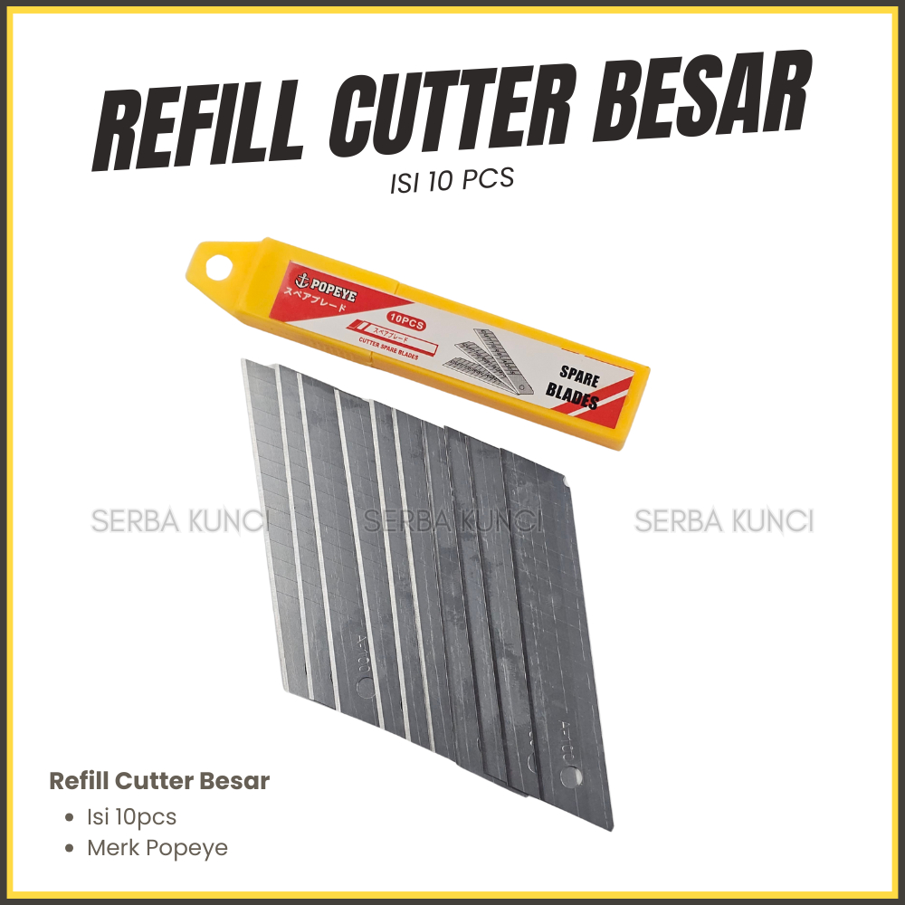

Isi Cutter Besar L Isi 10pcs Pisau Cuter Kater Besar Refil Reffil