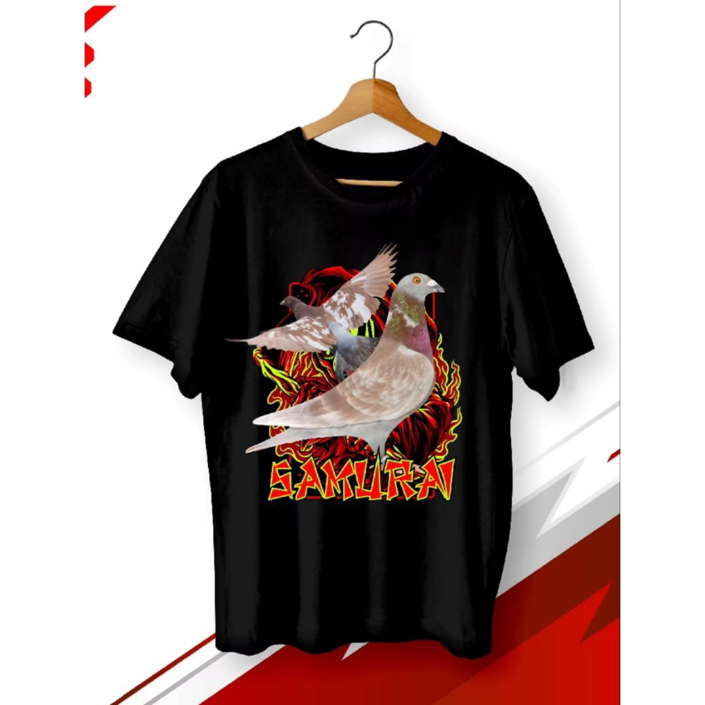 KAOS MERPATI SAMURAI CORAK MERAH