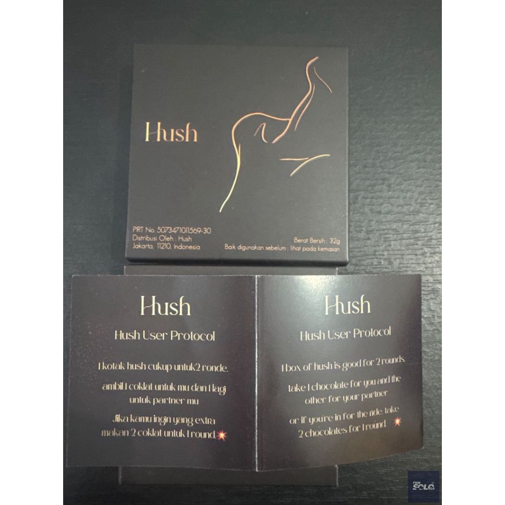 

Hush Chocolate Original Dark Chocolate for couple 32 gram Untuk Pasangan Suami Istri