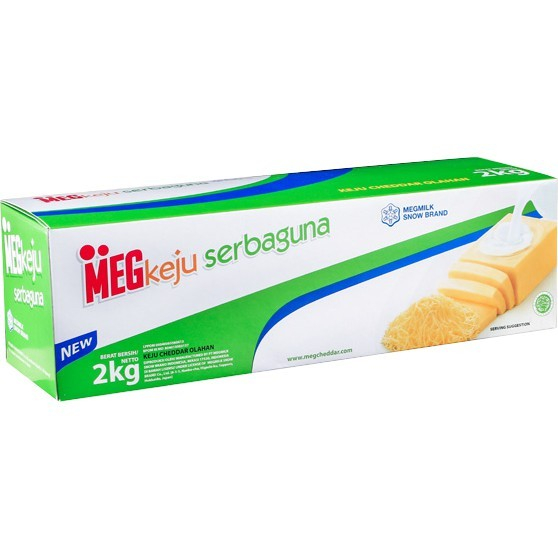 

Keju Meg Cheddar HIJAU serbaguna 2kg