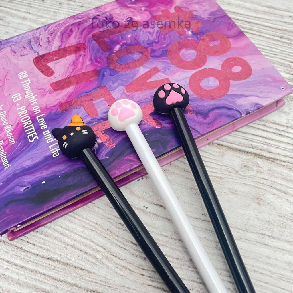 

PULPEN GEL CAT POW PEN ALAT TULIS BOLPOIN UNIK IMUT MURAH PEN GEL KARAKTER LUCU MURAH PENA