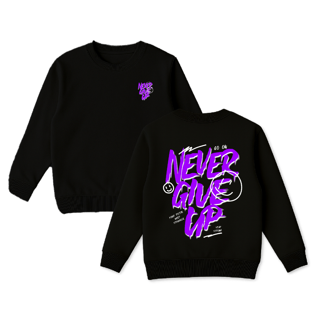 SWECLOKIDS Basic Sweater  KEEP STRUGGLE Size M-XXL (ANAK LAKI - LAKI & PEREMPUAN Usia 4 - 15 Tahun)