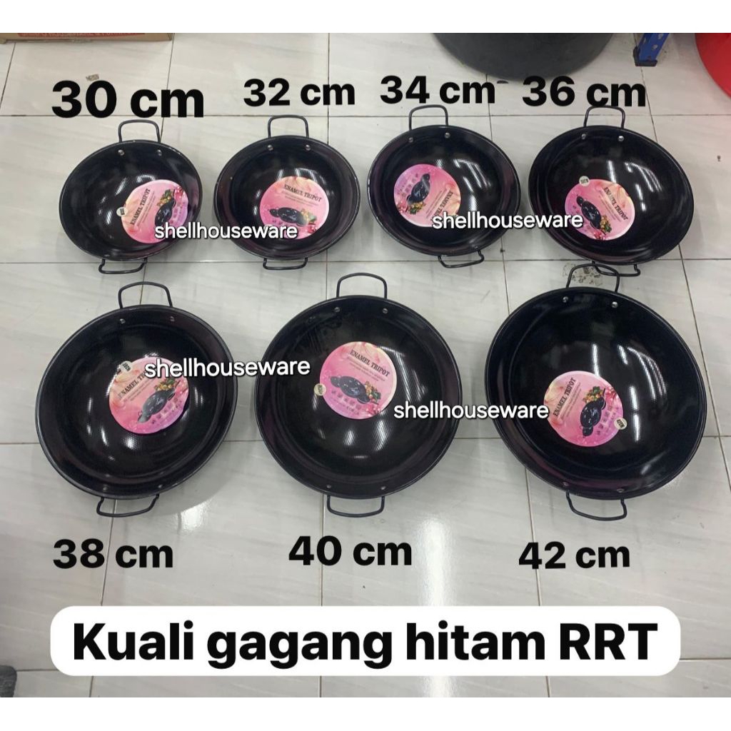 *KHUSUS BATAM* KUALI GG HITAM RRT/KUALI MASAK HITAM/kuali penggorengan