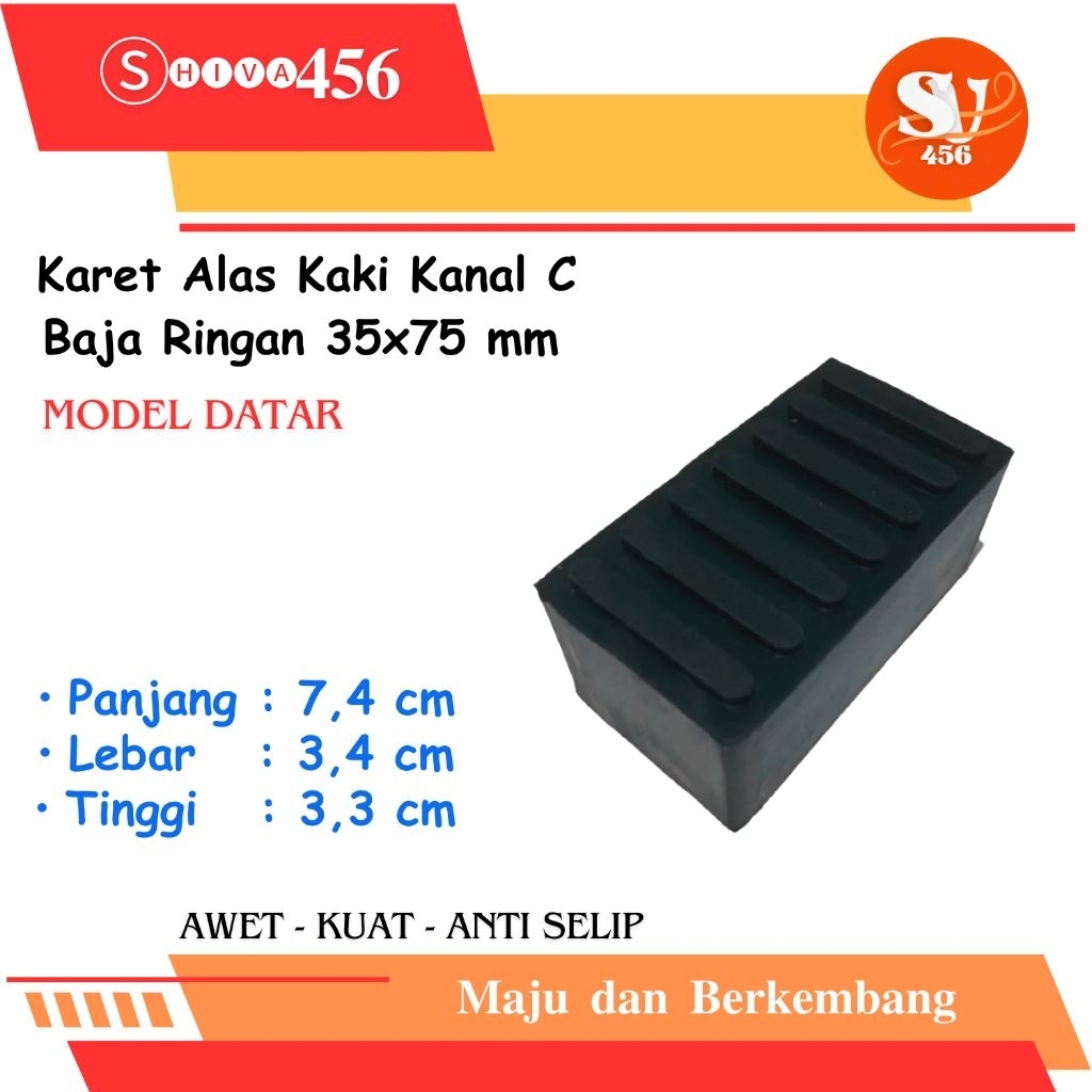 KARET KAKI BAJA RINGAN DATAR - KARET ALAS KAKI BAJA RINGAN/KANALC