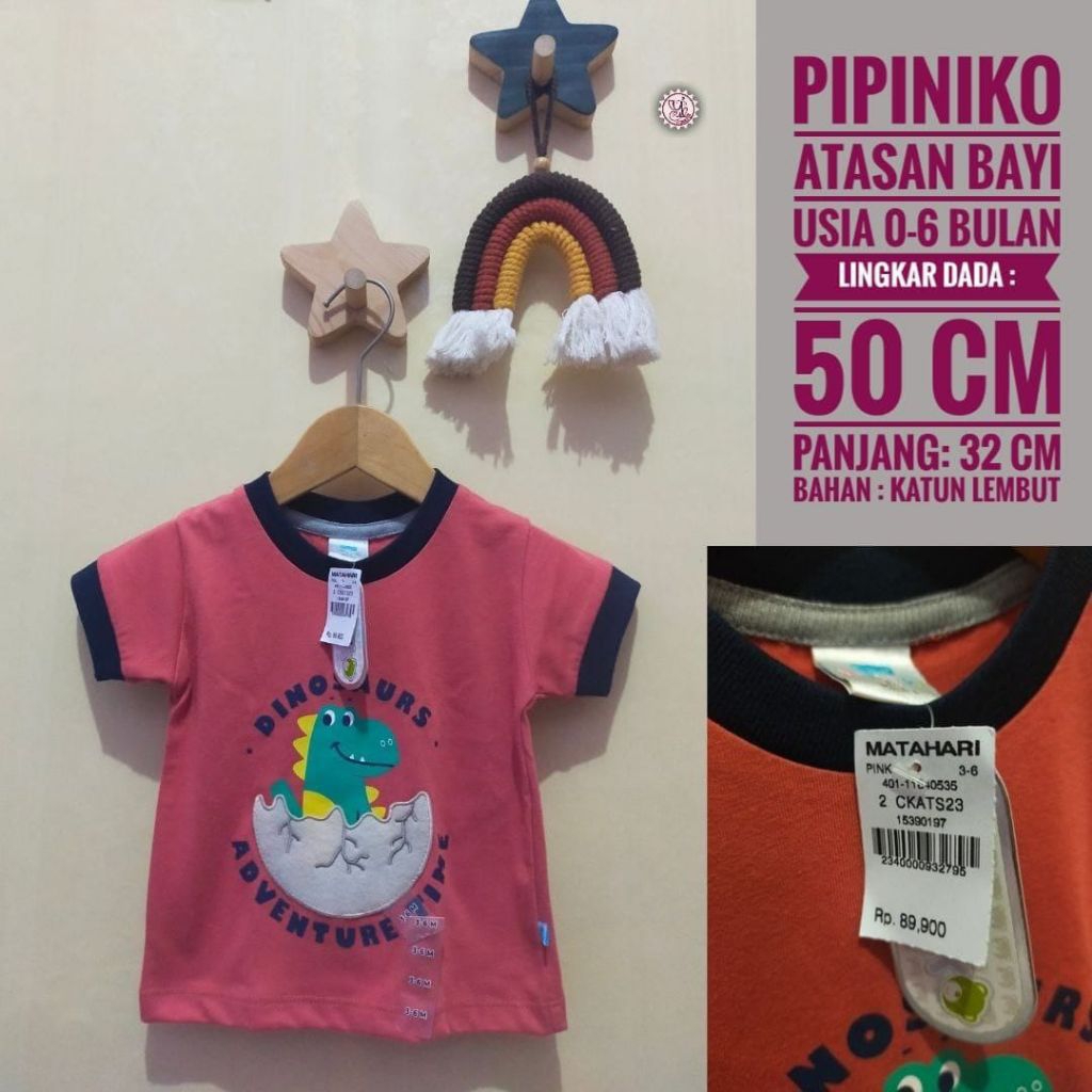 Kaos Bayi Perempuan Branded PIPINIKO