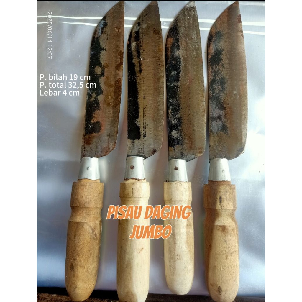 Pisau Baja Super Tajam/Pisau Daging Super Tajam Baja Asli/Pisau Dapur Tajam