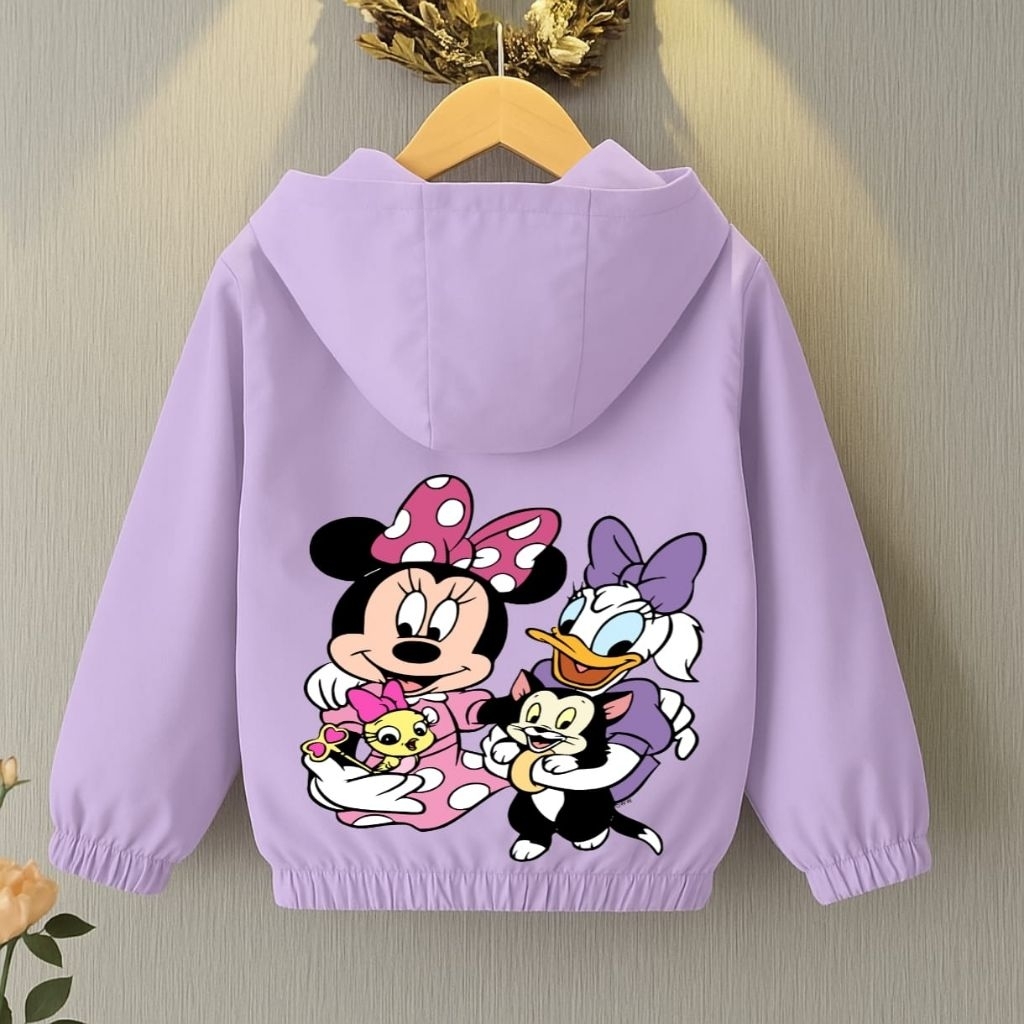 Jaket Anak Perempuan, Jaket Terbaru Bergambar Minnie mouse and daisy Duck 1