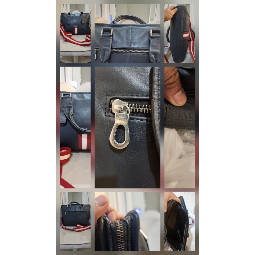 Tas Kantor Selempang Vintage Bally Genuine Leather Very Good Condition
