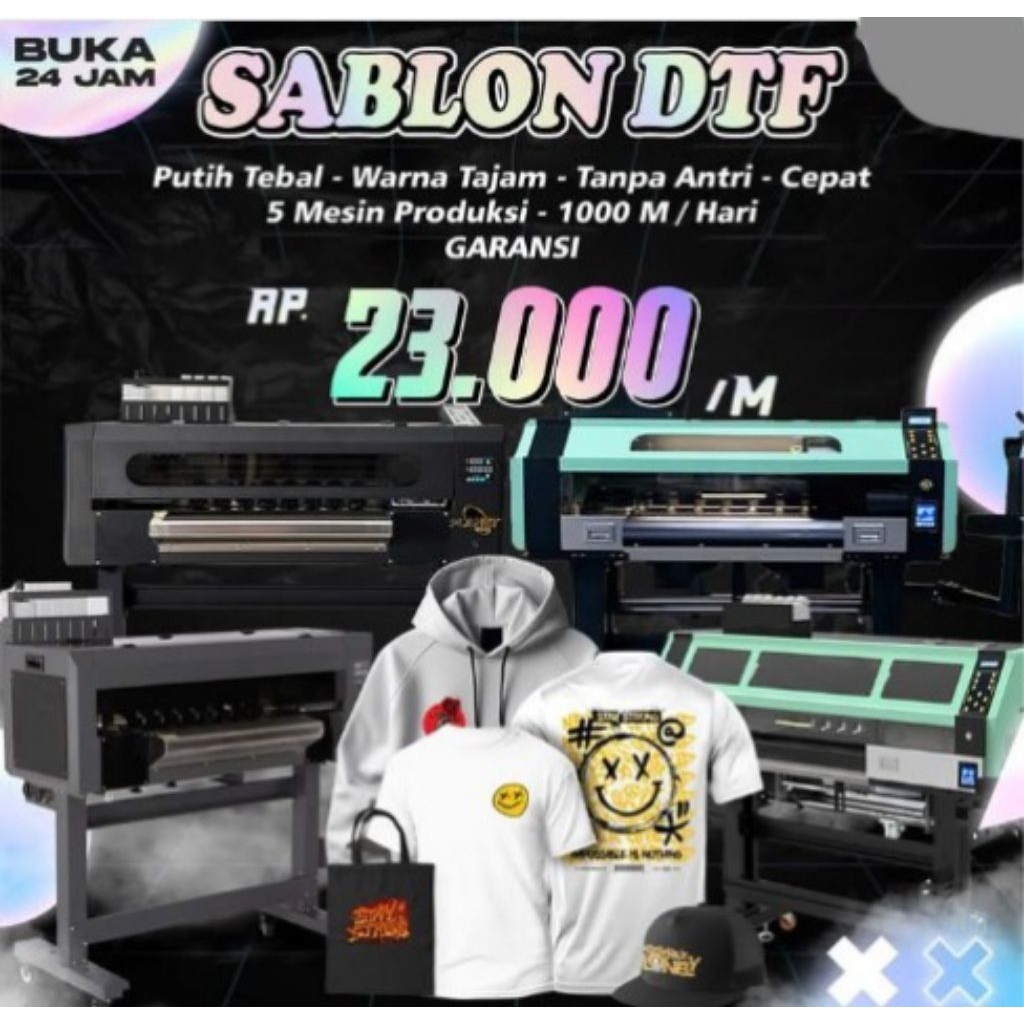 cetak DTF cetak sablon print DTF print sablon kaos