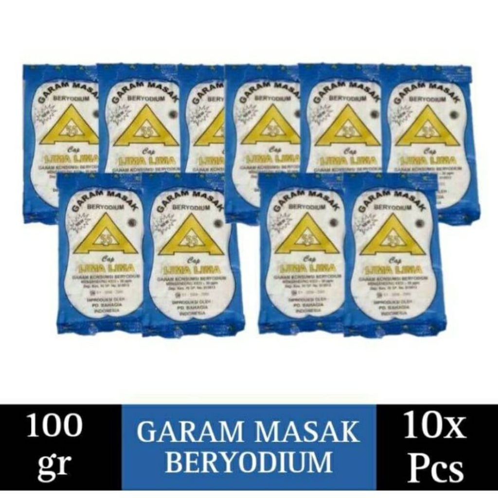 

10 pcs garam masak beryodium garam halus 100gr pcs