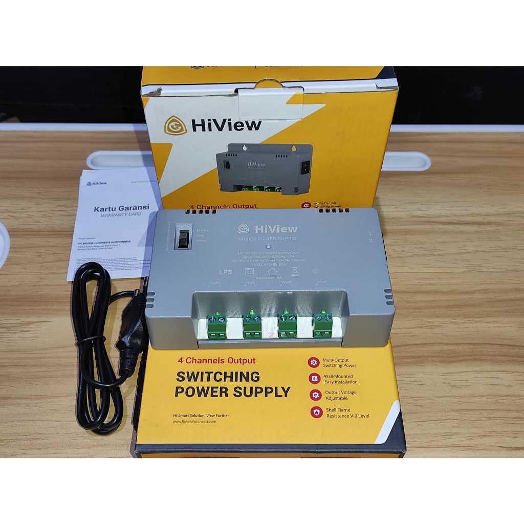 Power Supply CCTV HIVIEW Adaptor Switching 4ch HIVIEW Adaptor CCTV 4 port kamera