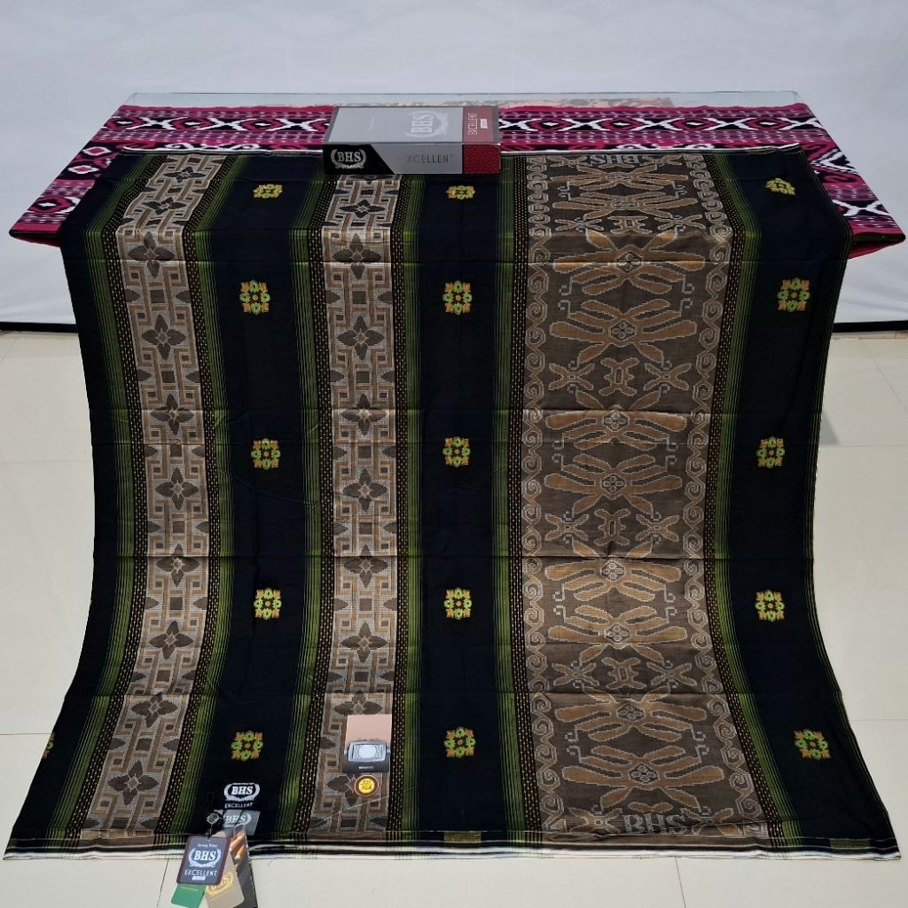 Sarung BHS Excellent JGA JGH Silver Bahan Premium Mercerized Songket Jaquard Timbul (Bisa COD)