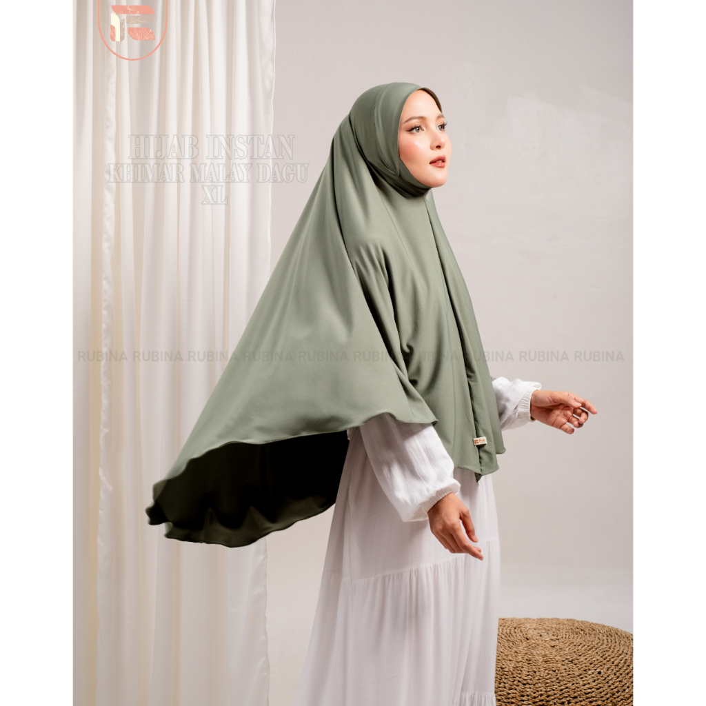 Bergo Dagu Malay XL / Hijab instan Syari Malaysia Dagu soft pet jumbo XL / Jilbab Malaysia