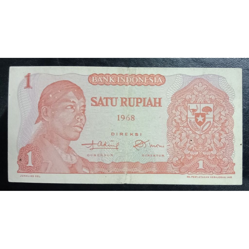 UANGKUNO  1 RUPIAH SUDIRMAN THN 1968