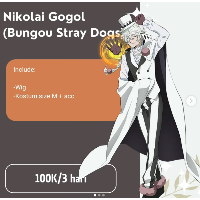 Rental Cosplay Nikolai Gogol (Bungou Stray Dogs) HazukiRen Rentcos