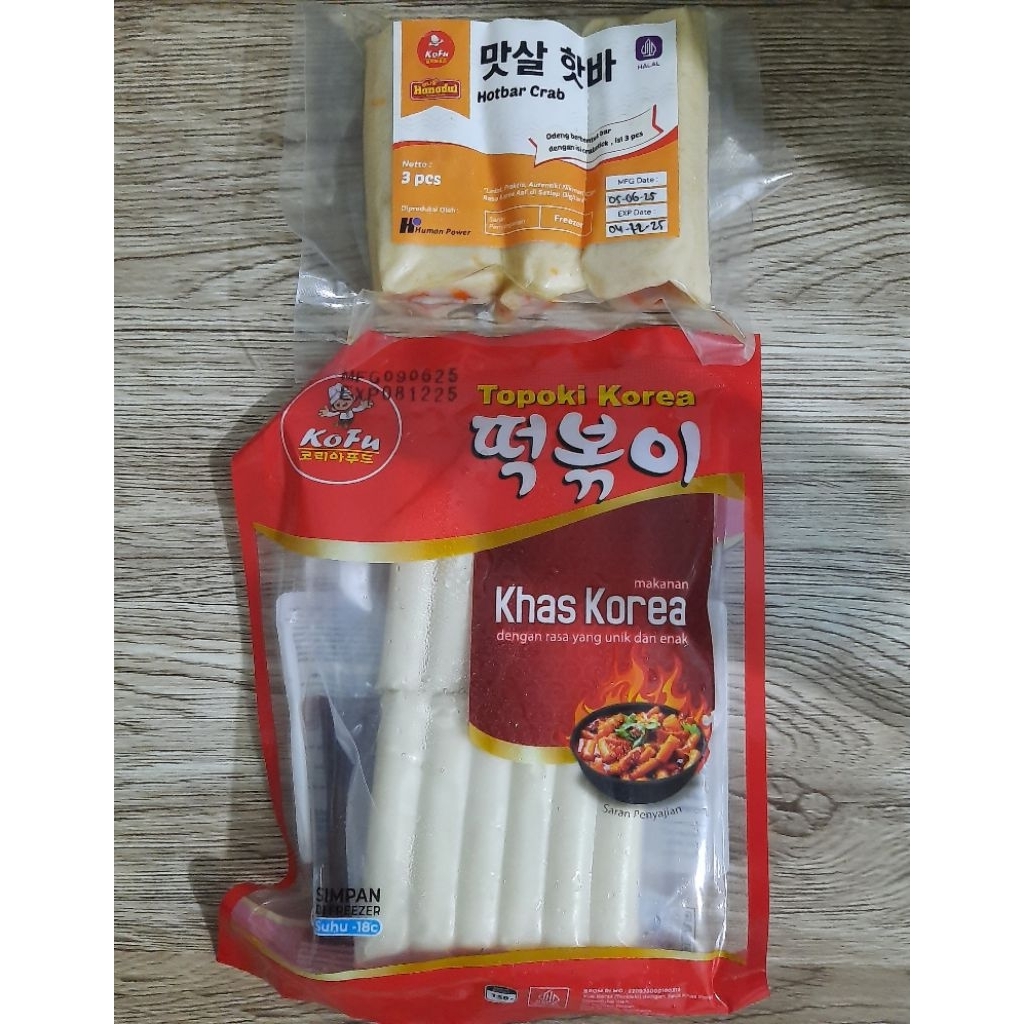 

EXP Des2025 Kofu Toppoki+Saus Korea 150gram Odeng Crab Sosis 3pc +/-200gram