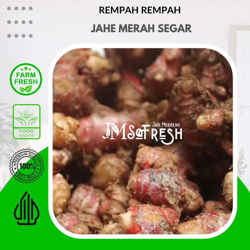 

[JM SoFresh] Jahe Merah Segar Organik 500 Gram